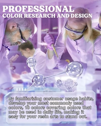 LET'S RESIN UV Resin Kit, 18 Dark Colored UV Resin Craft Set - Image 6