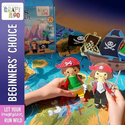 Pirates Sewing Kit for Kids Ages 8-12 - Pre-Cut Felt Pillow Plush Craft - Image 5