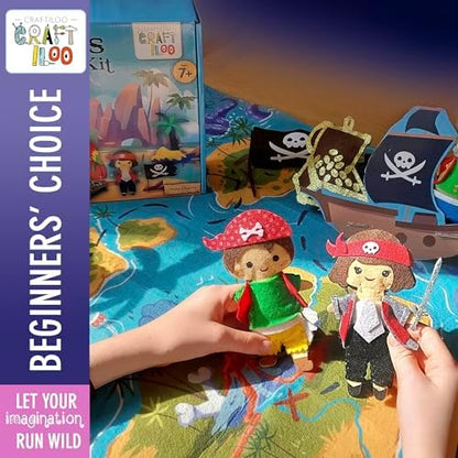 Pirates Sewing Kit for Kids Ages 8-12 - Pre-Cut Felt Pillow Plush Craft - Image 5