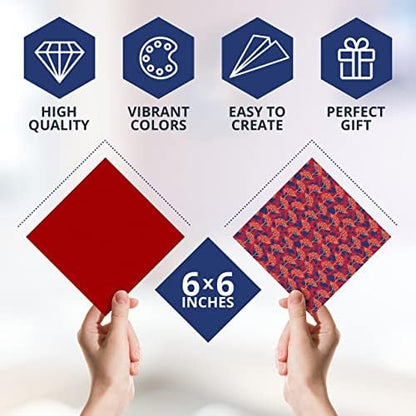 Origami Paper - 100 Origami Paper Kit - Set Includes, 100 Sheets 20 Colors 6x6, Origami Book 25 Easy Colored Projects, Kids Crafts, Christmas Gifts for boys 8-12 - Image 3