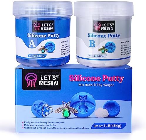 LET'S RESIN Silicone Putty, 1LB/40A Mold Making Kit by LETSRESIN