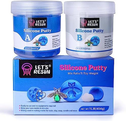 LET'S RESIN Silicone Putty, 1LB/40A Mold Making Kit by LETSRESIN
