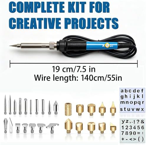 Wood Burning Kit, 30Pcs Wood Burning Tool Adjustable Temperature 200~450 ℃ (392-842℉) Wood Burning Pen Kit for Adults Beginners - Image 2