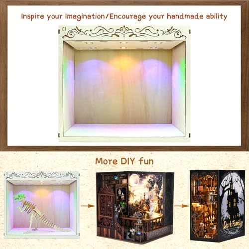 Book Nook Kit, Simple Booknook Bookend, Miniature Dollhouse House Kit - Image 6