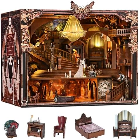 MiniCity Phantom of the Opera DIY Book Nook Kit for Adult, Miniature Puzzle by MiniCity