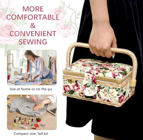 MKNZOME Sewing Box with Supplies Kit for Women, Complete Accessories - Image 3