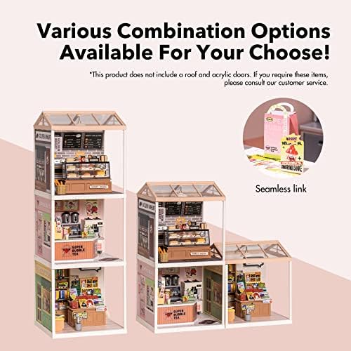 Super Creator-Mini Blocks Model Building Set for Adults, Miniature Plastic House Kit Super Store-Building Blocks Toys for Adult, DIY Crafts/Hobbies for Adult (Double Joy Bubble Tea) - Image 4
