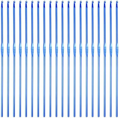 uxcell 20Pcs Aluminum Crochet Hook 2.5mm Knitting Needles for DIY Craft Yarn Blue by uxcell