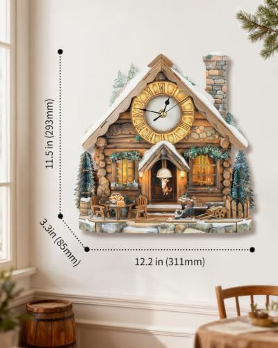 3D Puzzles for Adults-Wooden Swiss House Clock Puzzle DIY Clock Model Kit - Image 3