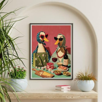 Party Duck Paint by Numbers Kit for Adults Framed Canvas, Frameworkless - Image 5