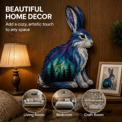 Northern Lights Wildlife DIY Patchwork Kit, Creative Fabric Craft Sewing Kit for Adults, Handmade Home Decor Project, Relaxing DIY Art Activity, Unique Gift for Craft Lovers - Image 2