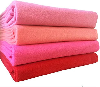 4pcs Thick 1.4mm Soft Felt Fabric Sheet Assorted Color Felt Pack DIY Craft Sewing Squares Nonwoven Patchwork (92x90cm Pink) - Image 6