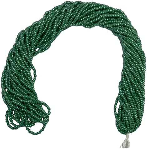 11/0 Glass Seed Beads, 12 String Hanks, Small Craft Beads, 2 mm (Bright Green) by Unknown