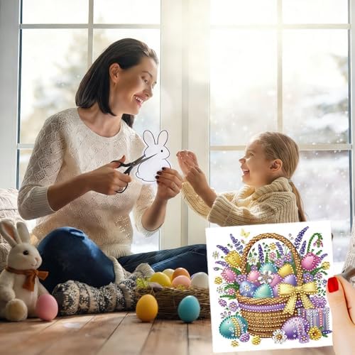 12 Packs Diamond Art Cards Kit, Diamond Painting Greeting Cards with Envelopes, DIY Card Making Kits for Adults, Gifts for Families, Friends, Partners (Easter Eggs) - Image 6
