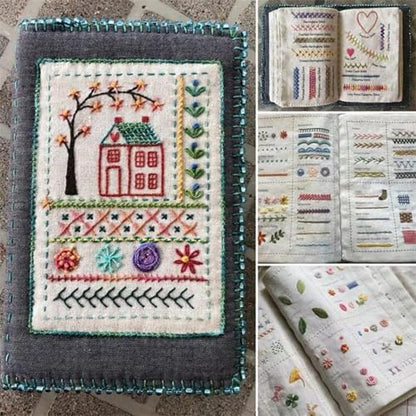 CGHABNJEQ 86-Piece Embroidery Stitch for Adults & DIY Craft Lovers, Complete DIY Sewing Set for Beginners, Fabric Pages with Floral Motifs, Portable Crafting Tool, Creative Gift - Image 2