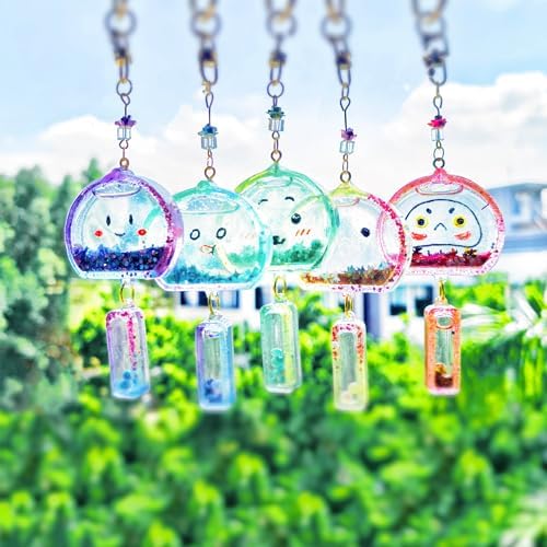FUNSHOWCASE Wind Chimes Resin Shaker Molds Set Keychain Charms Pack of 68 Epoxy Silicone Trays Precision Tip Applicator Bottle Kit Bundle - Image 6