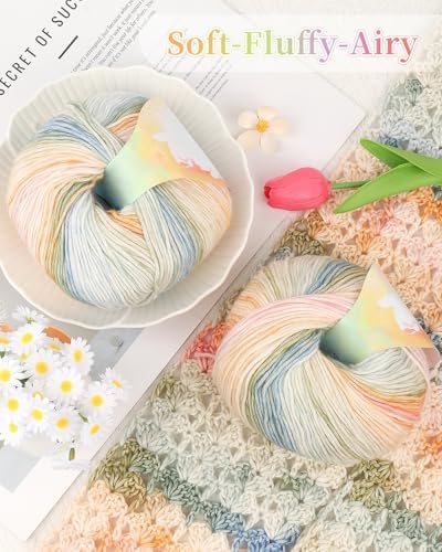 Coopay Yarn for Crocheting & Knitting, Gradient Cake Yarns (Midsummer) - Image 5