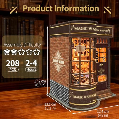 BELEEV Book Nook Kit for Adult and Teens,3D Wooden Puzzle(Magic Wand Store) - Image 3