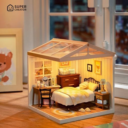 Super Creator-Mini Blocks Model Building Set for Adults, Miniature Plastic House Kit Super Store-Building Blocks Toys, DIY Crafts/Hobbies for Adults (Sweet Dream Bedroom) - Image 3