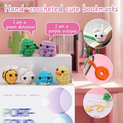 Kogyxe Crochet Kit for Beginners, Crochet Bookmark Kit - Image 3