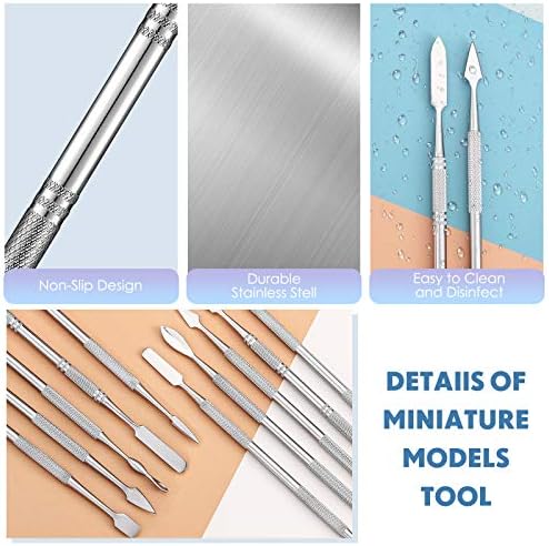 Honoson 5 Pcs Miniature Sculpting Tools, Double-Ended Steel Modeling - Image 3