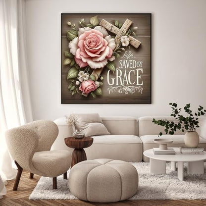 Paint by Numbers Kit for Adults, Christian Cross Painting, 16 x 20 Inch - Image 2