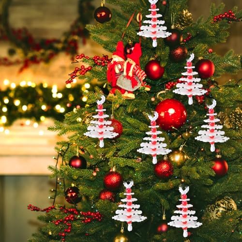 Buryeah 50 Sets White Snowflake Layered Christmas Tree Ornament Craft Kit - Image 5