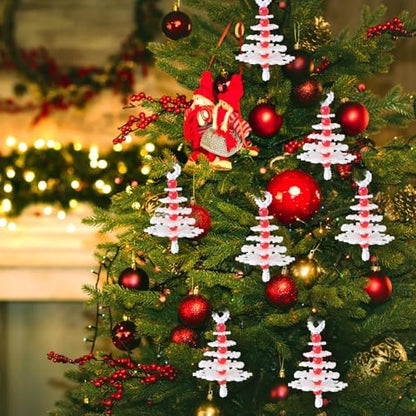Buryeah 50 Sets White Snowflake Layered Christmas Tree Ornament Craft Kit - Image 5