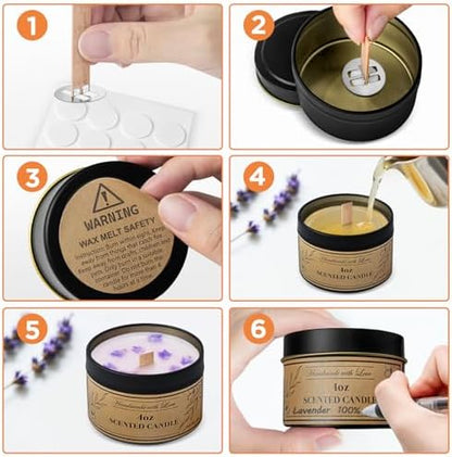 4oz Candle Tins with Lids, Candle Making Kit for Small Business - Image 5