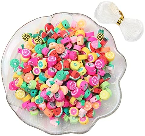 100pcs Mixed Fruit Polymer Clay Spacer Beads for Women Jewelry Making DIY Bracelet Necklace Hair Clip Accessories (Fruit) - Image 4