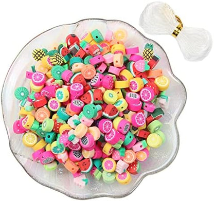 100pcs Mixed Fruit Polymer Clay Spacer Beads for Women Jewelry Making DIY Bracelet Necklace Hair Clip Accessories (Fruit) - Image 4