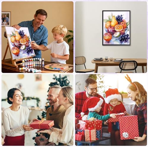 RICUVED Fruit Paint by Numbers for Adults, Grapes Paint by Numbers Kit for Adults Beginners, DIY Acrylic Oil Painting on Canvas Easy for Gift Home Wall Decor 16x20 Inch - Image 7