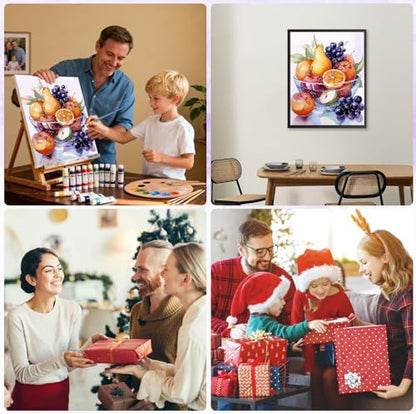 RICUVED Fruit Paint by Numbers for Adults, Grapes Paint by Numbers Kit for Adults Beginners, DIY Acrylic Oil Painting on Canvas Easy for Gift Home Wall Decor 16x20 Inch - Image 7