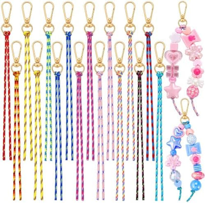 Wurosi 16 Pcs Paracord for Keychain Making, Beadable Keychain Making Kit by Unknown
