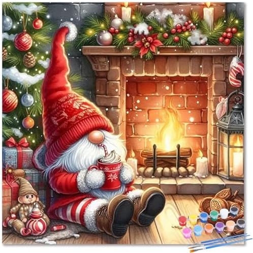 Christmas Paint by Number Kits for Adults, Paint by Numbers Kit for Adults by Unknown
