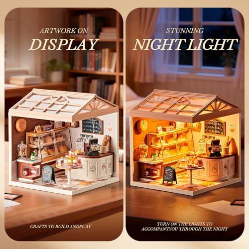 Bakery Shop Miniature House Kit, 87-Piece Dollhouse for Kids 8+ - Image 3