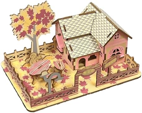 Log Cabin 3D Wooden House Puzzle,DIY Mini Building Model Kit，007 by Unknown