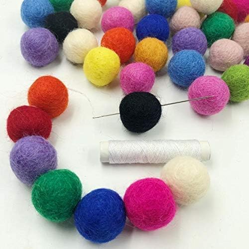 Wool Balls Felt Pom Pom Balls 2cm 150pc Felt Garland Craft Supplies Wool Felt Beads - Image 2