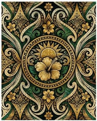Bozfoxa Paint by Numbers Kit for Adults Beginner Green Ornate Flower by Unknown
