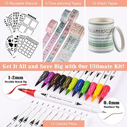 Bullet Dotted Journal Kit, 140gsm Dot Grid Notebook with 188 Numbered Pages - Image 4
