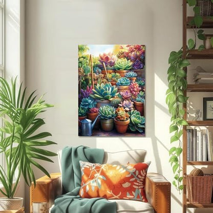 ICYANART Succulent Paint by Numbers Kit for Adults Beginner Plant Lover - Image 2