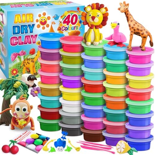 Modeling Clay Kit, 40 Colors Air Dry Clay by ESSENSON