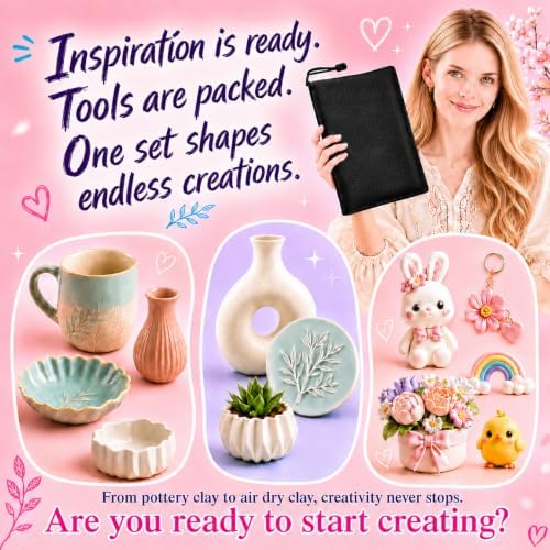 CLAYPRO 42Pcs Clay Tools Kit, Ceramic & Pottery Tools for Adults - Image 4