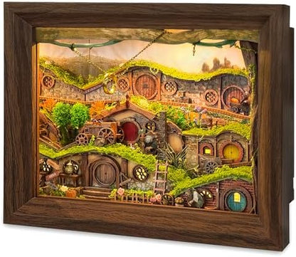 The Magic Ring Hamlet DIY Miniature House Shadow Box Kit by LORENOOKcraftsjoy