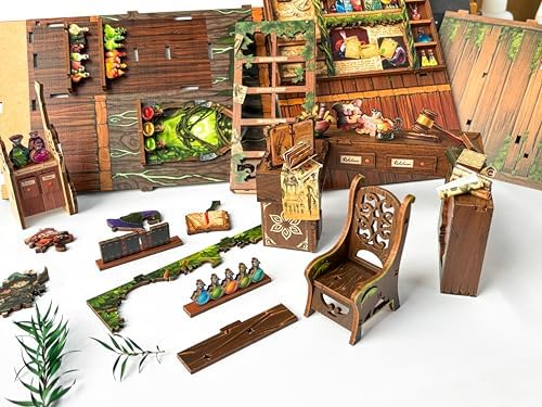 DIY Book Nook Kit for Adults and Teens 3D Wooden Puzzle Miniature Tiny House Dollhouse Kit Bookshelf Booknook Bookcase Model Build Gift Kit Decor with LED Light-Alchemy Diary(SQ-43) - Image 6