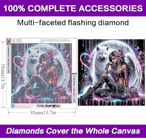 Diamond Art Kits for Adults, Wolf Diamond Art Painting Kits for Adults - Image 5
