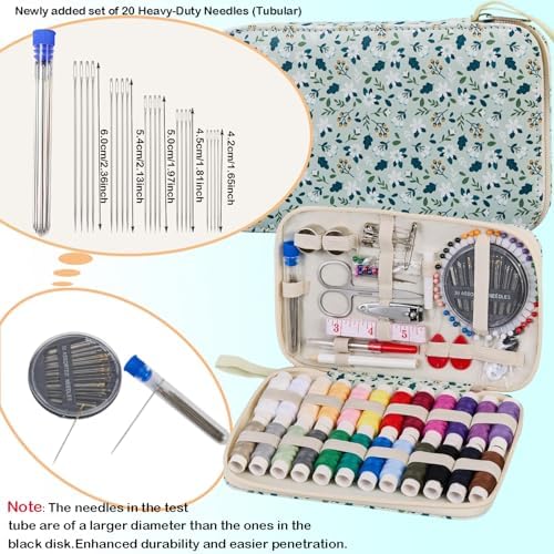 Bobode Travel Sewing Kit with 24 Sewing Thread & Heavy Duty Sewing Needles - Image 3