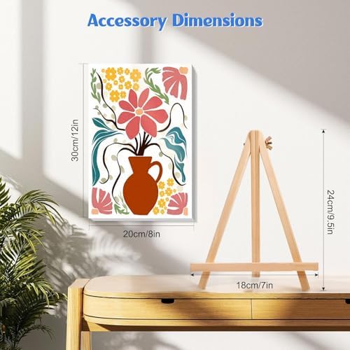 TCDZMYGS 4 Pack Flower Paint by Numbers Kit for Adults Beginner,Vase Easy Paint by Number Kits with Frame,DIY Acrylic Oil Painting by Numbers for Home Wall Decor 8 x 12 inch - Image 5