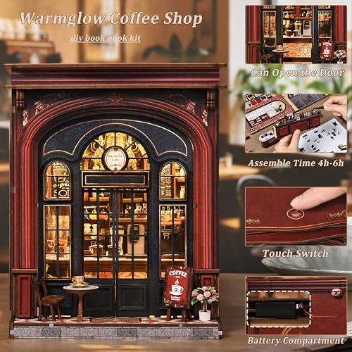 ISSEVE Book Nook Kit, Miniature Booknook Kits Dollhouse Bookshelf Décor - Image 4