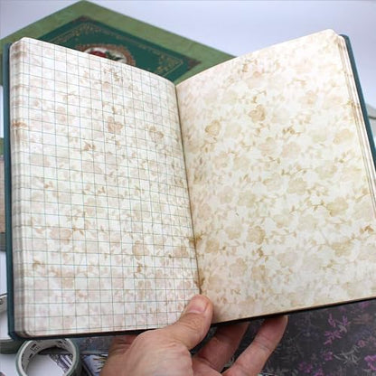 Diuhofart Vintage Scrapbooking Supplies Kit, 185pcs Junk Journal Kit with Scrapbook Paper Sticker Aesthetic Notebook Scrapbook Kit, Art Craft DIY Gift for Adult Women - Image 5